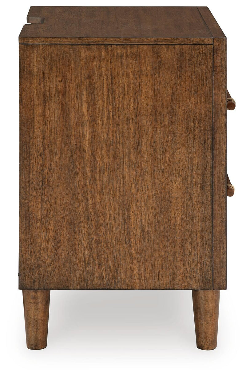 Lyncott King Upholstered Bed, Dresser, Mirror, Chest and Nightstand