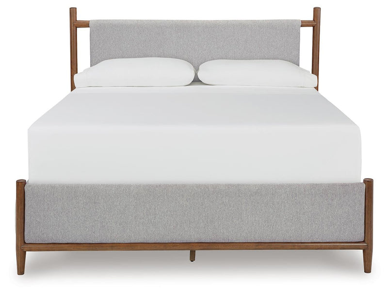 Lyncott California King Upholstered Bed, Dresser, Mirror, Chest and Nightstand