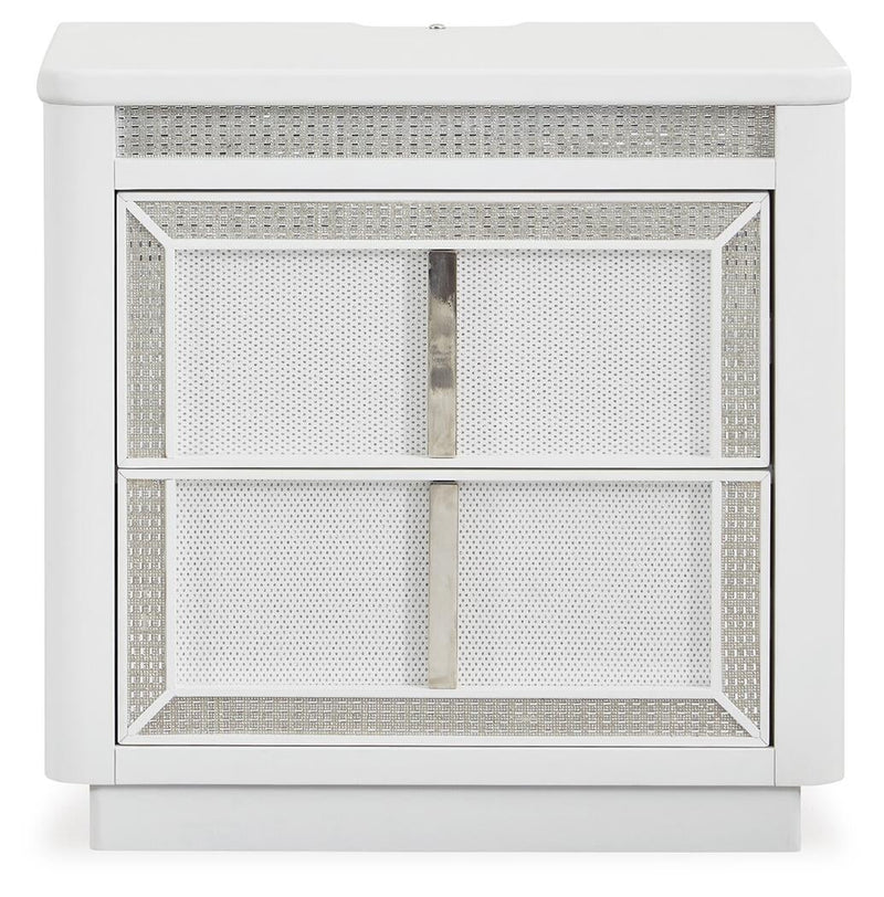 Chalanna Queen Upholstered Storage Bed, Dresser, Mirror, Chest and Nightstand