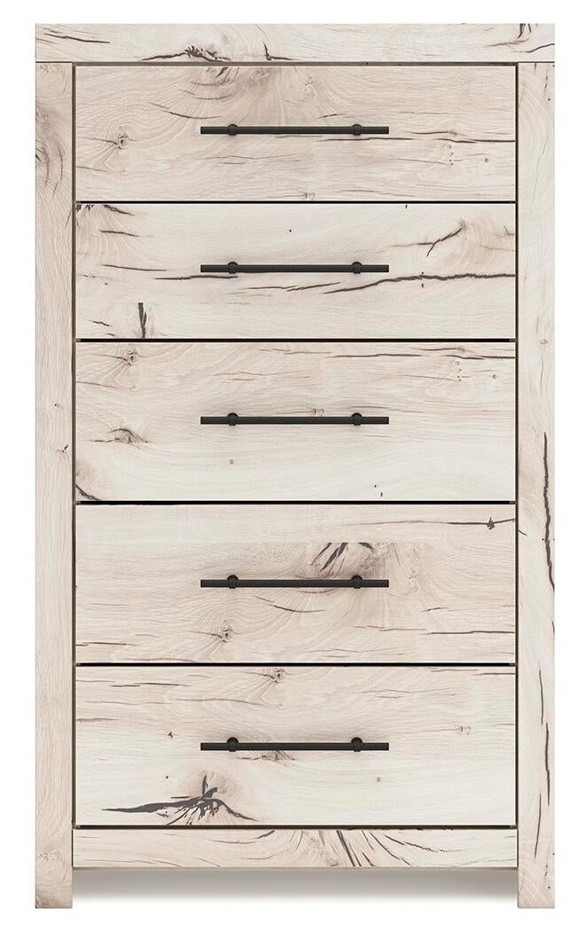 Lawroy Full Panel Storage Bed, Dresser, Mirror, Chest and Nightstand