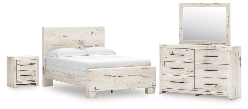 Lawroy Full Panel Bed, Dresser, Mirror and Nightstand