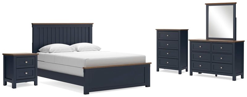 Landocken Queen Panel Bed, Dresser, Mirror, Chest and Nightstand