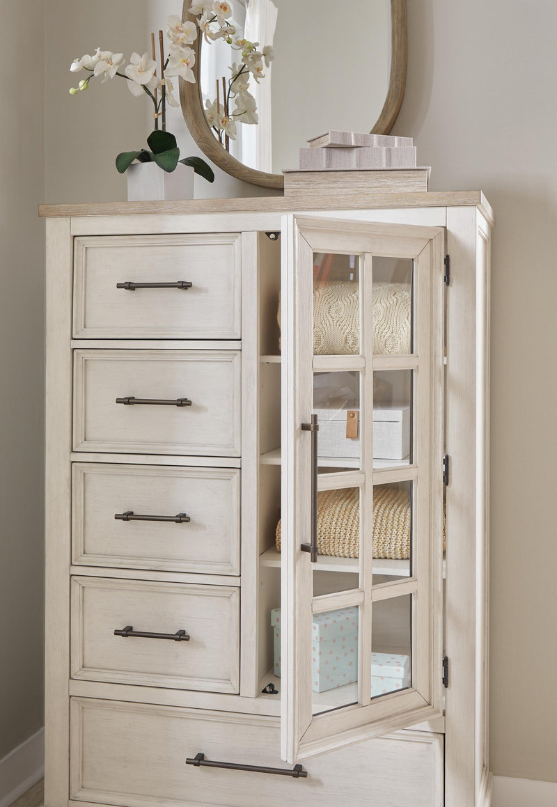 Shaybrock Queen Panel Bed, Dresser, Mirror, Chest and Nightstand