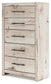 Lawroy King Panel Storage Bed, Dresser, Mirror, Chest and Nightstand