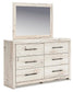 Lawroy Queen Panel Bed with Storage, Dresser, Mirror and Nightstand