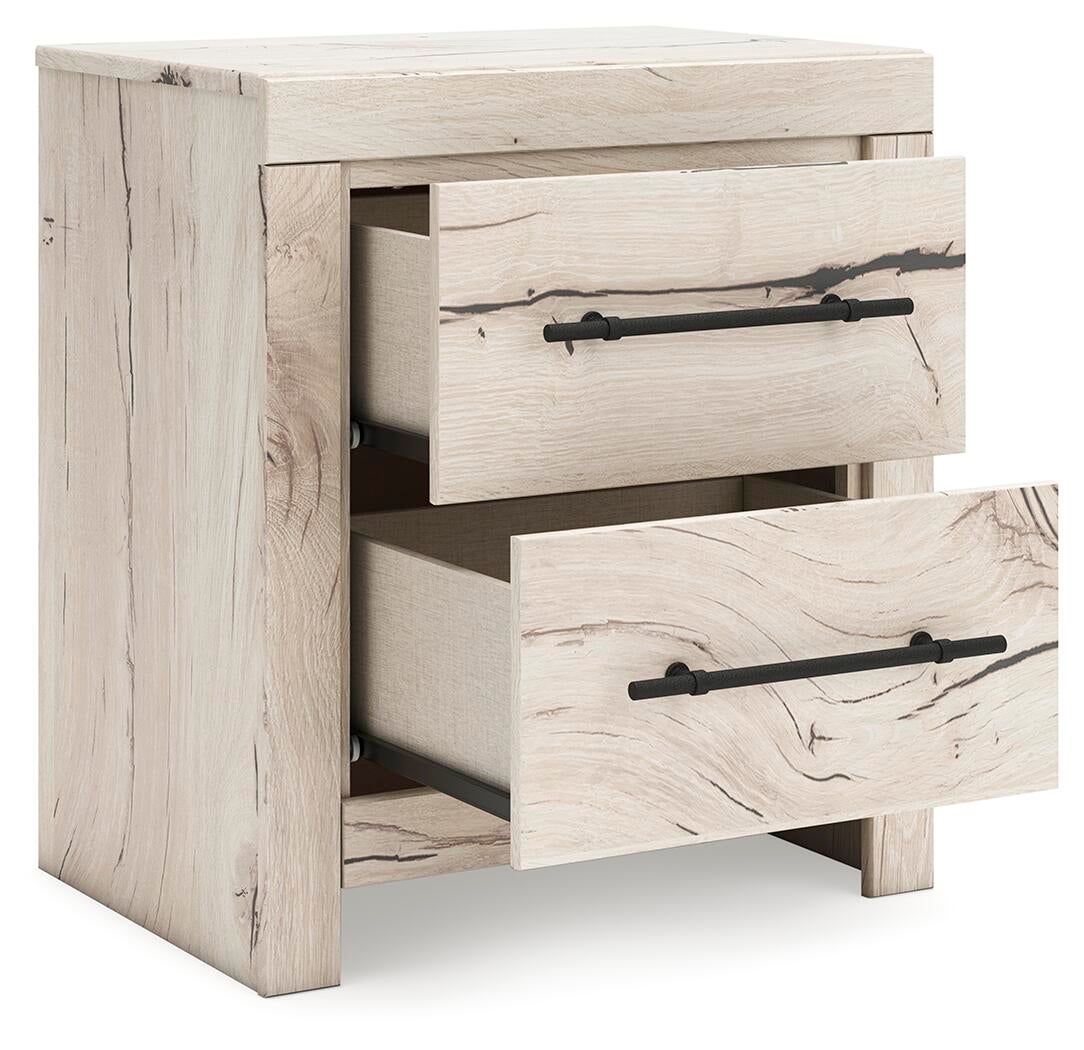 Lawroy Queen Panel Bed with Storage, Dresser, Mirror and Nightstand