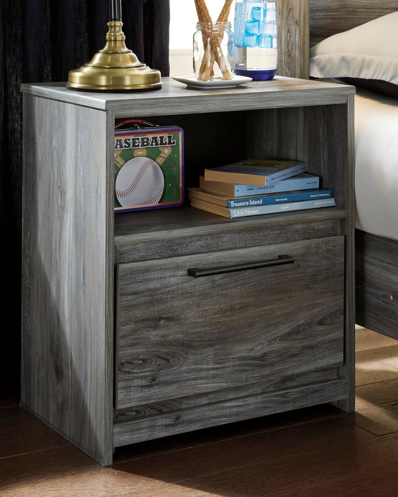 Baystorm Twin Panel Bed with Mirrored Dresser and Nightstand