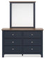 Landocken Queen Panel Headboard, Dresser, Mirror, Chest and Nightstand