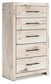 Lawroy Queen Panel Bed with Storage, Dresser, Mirror, Chest and Nightstand