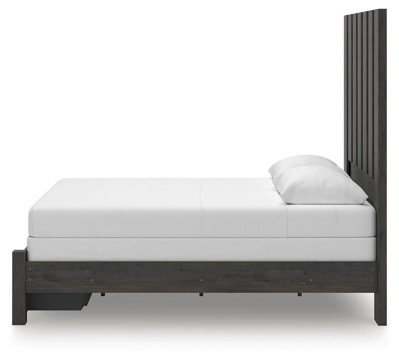 Parlayon Queen Panel Storage Bed, Dresser and Mirror