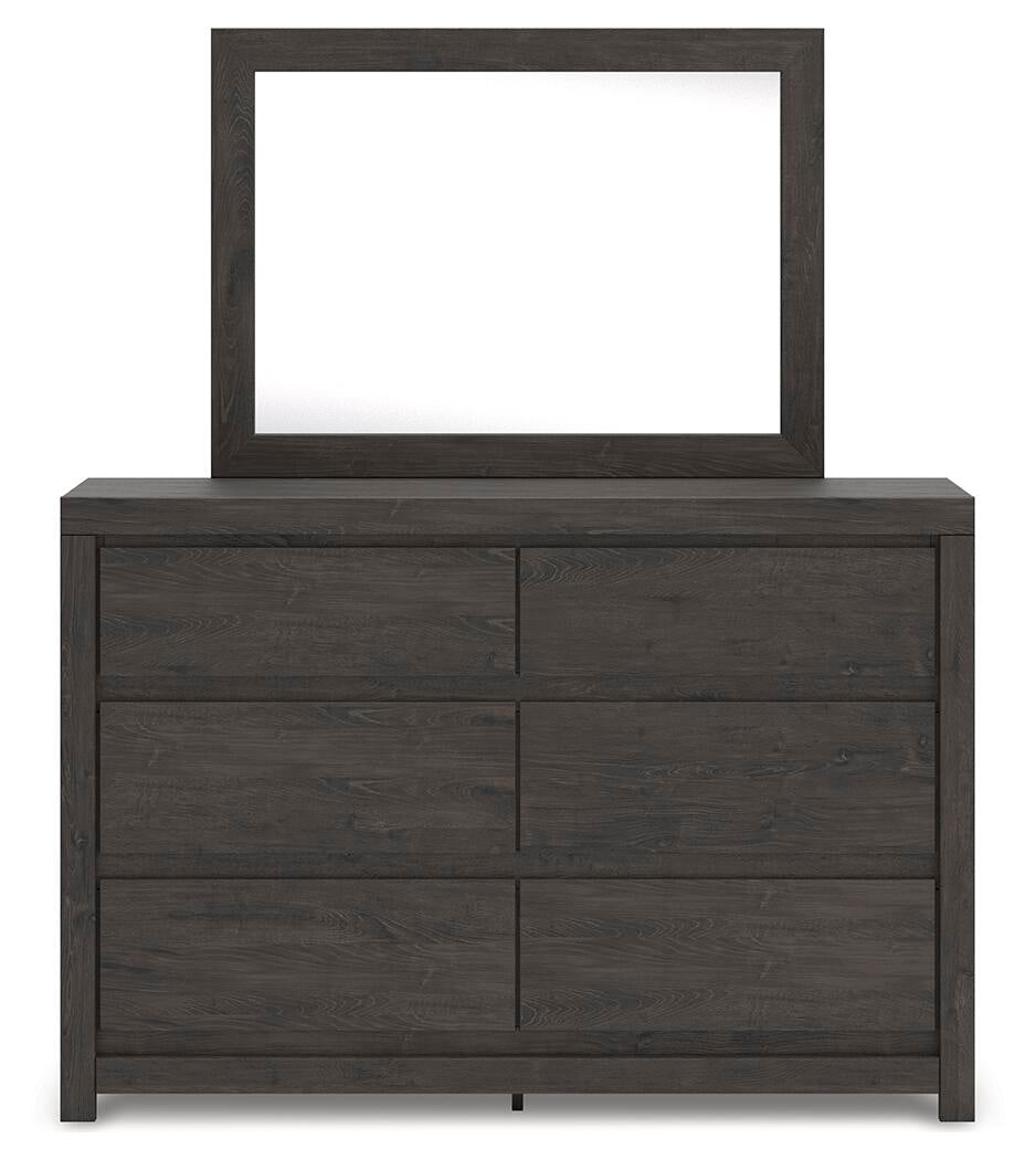 Fraluna King Panel Storage Bed, Dresser and Mirror