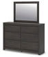 Fraluna King Panel Storage Bed, Dresser and Mirror