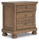 Feddinger King Storage Sleigh Bed with Mirrored Dresser and Nightstand