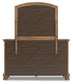Feddinger California King Storage Sleigh Bed with Mirrored Dresser