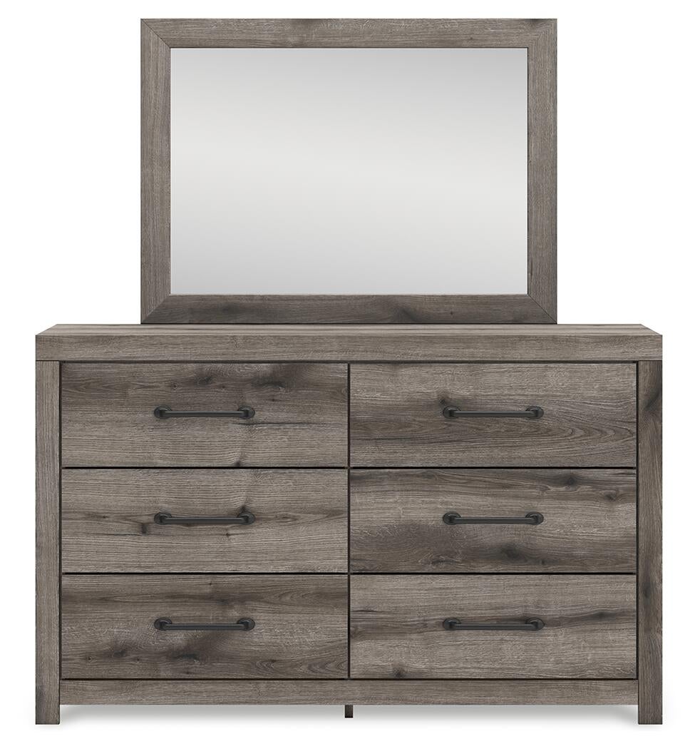 Graystorm Queen Panel Bed, Dresser, Mirror and Nightstand