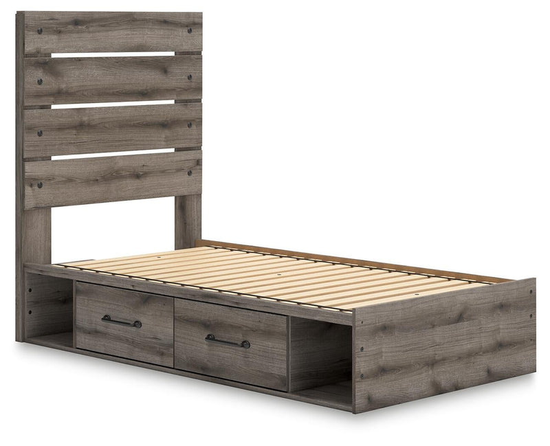 Urbanoore Twin Panel Storage Bed, Dresser, Mirror, Chest and Nightstand