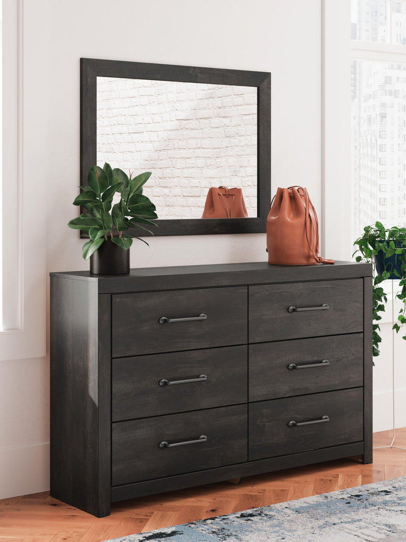 Delmorta Twin Panel Storage Bed, Dresser, Mirror, Chest and Nightstand
