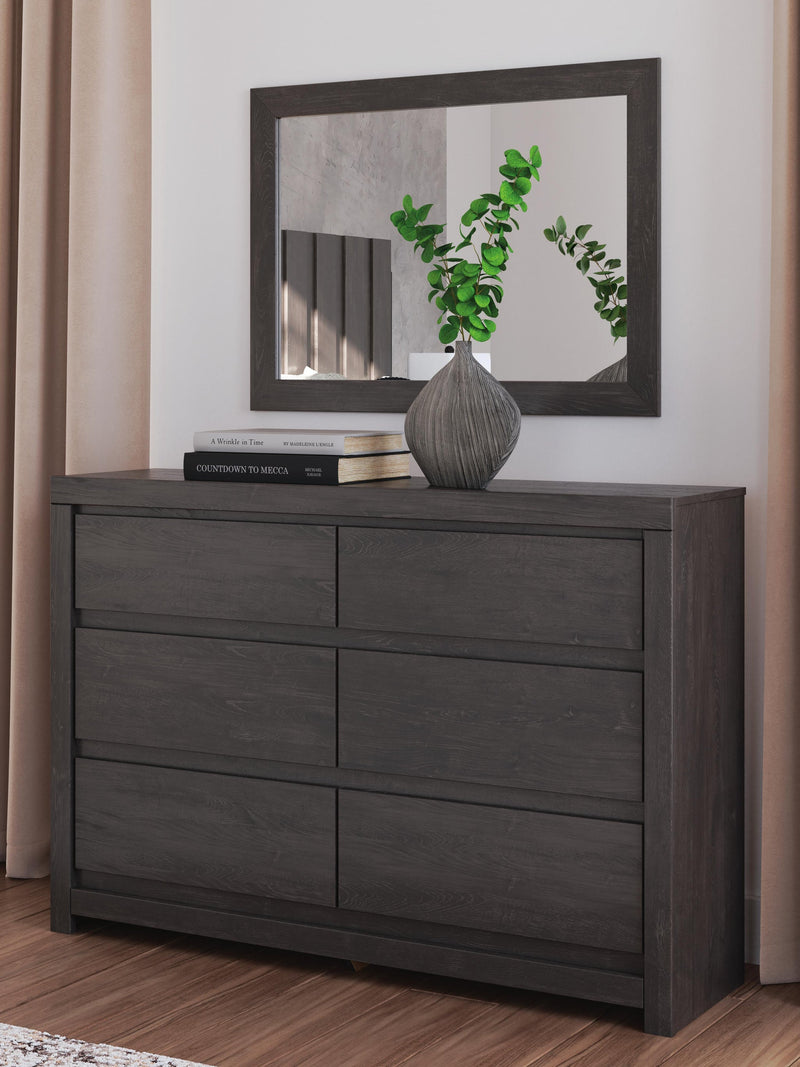 Parlayon Queen Panel Storage Bed, Dresser, Mirror, Chest and Nightstand