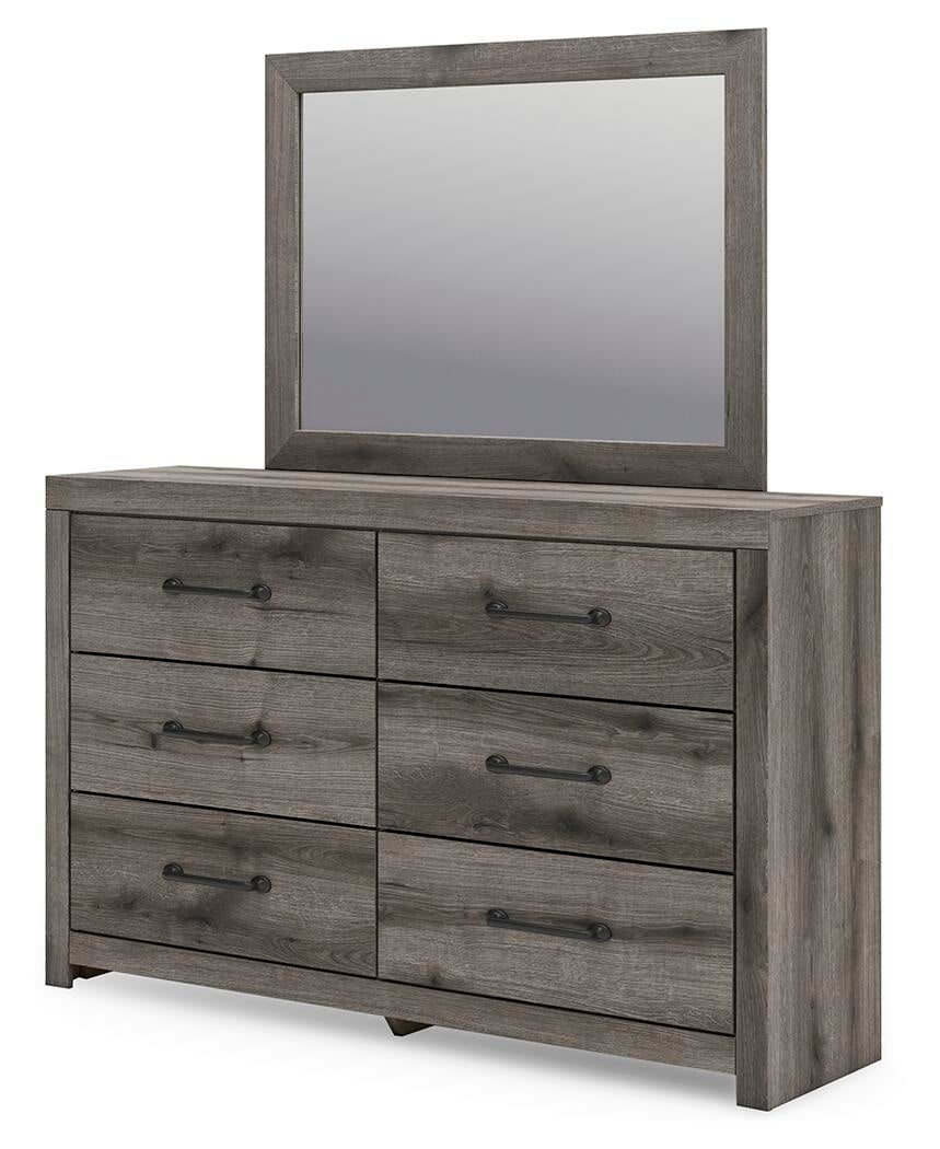 Graystorm Twin Panel Storage Bed, Dresser and Mirror