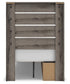 Graystorm Twin Panel Storage Bed, Dresser and Mirror
