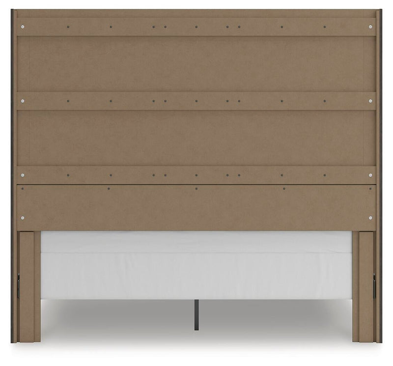 Parlayon King Panel Storage Bed, Dresser, Mirror, Chest and Nightstand