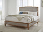 Sharlance California King Upholstered Panel Bed, Dresser and Mirror