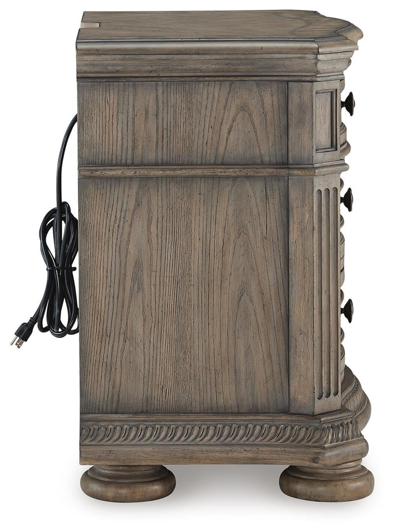 Ardenfield California King Upholstered Sleigh Bed, Dresser, Mirror, Chest and Nightstand