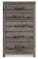 Graystorm Twin Panel Bed with Storage, Dresser, Mirror, Chest and Nightstand