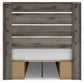 Graystorm Full Panel Bed with Storage, Dresser and Mirror