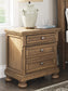 Vandenmore California King Panel Bed with Mirrored Dresser and Nightstand