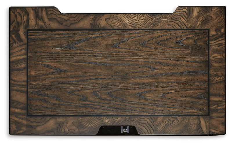 Maylee Queen Canopy Bed, Dresser, Mirror, Chest and Nightstand