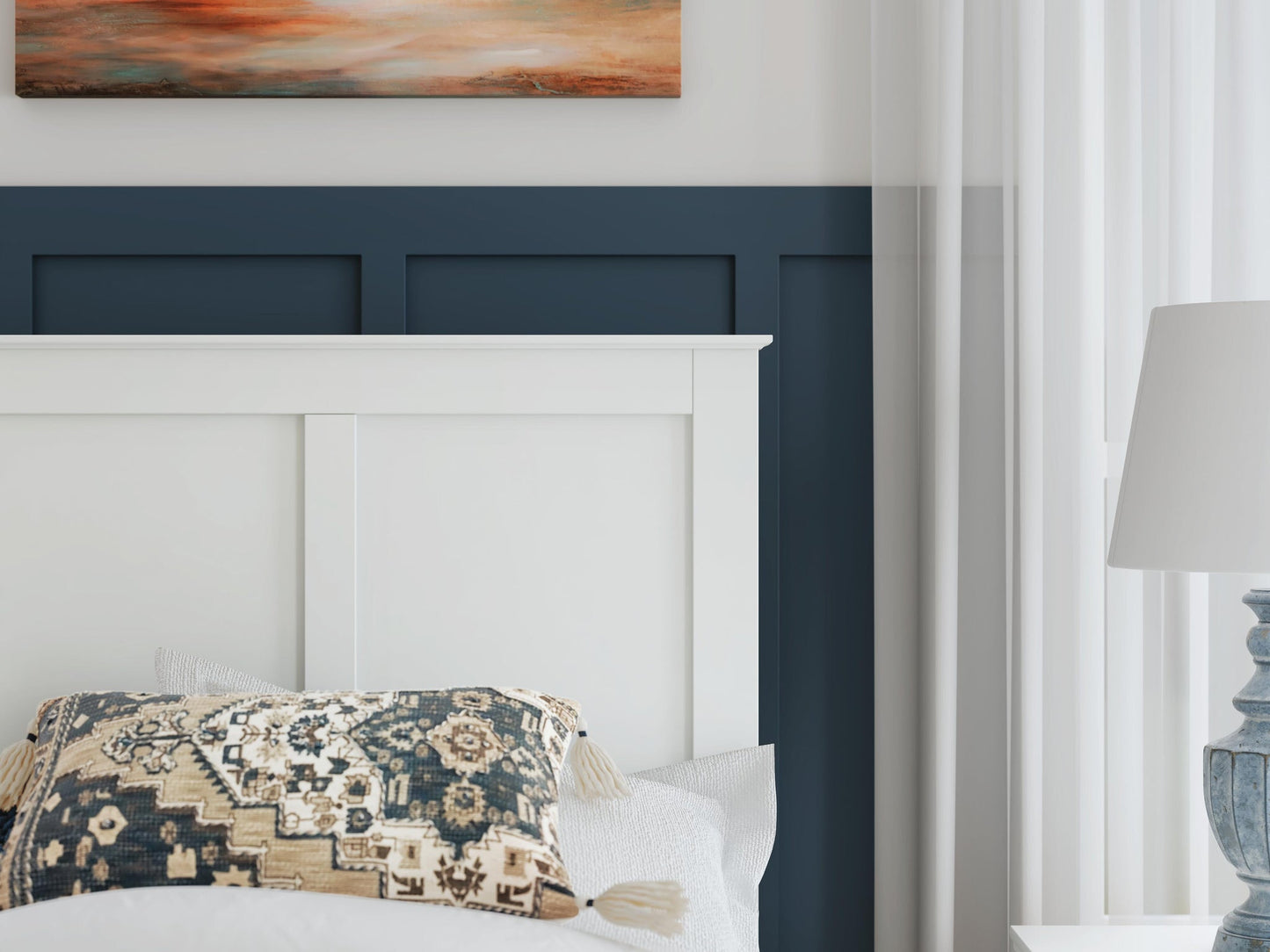 Bostwick Shoals Twin Panel Bed, Dresser, Mirror, Chest and Nightstand
