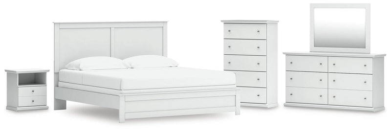 Bostwick Shoals King Panel Bed, Dresser, Mirror, Chest and Nightstand