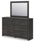 Hollivern Full Panel Bed, Dresser, Mirror, Chest and Nightstand