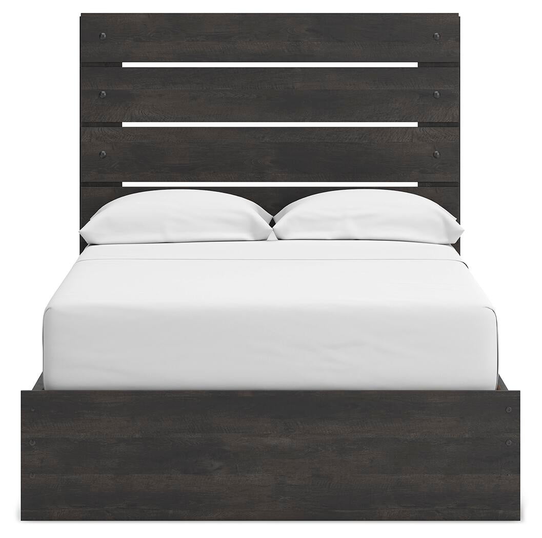 Hollivern Full Panel Bed with Storage, Dresser, Mirror, Chest and Nightstand