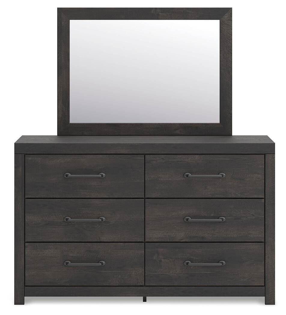 Hollivern Full Panel Storage Bed, Dresser, Mirror, Chest and Nightstand