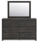 Hollivern Full Panel Storage Bed, Dresser, Mirror, Chest and Nightstand