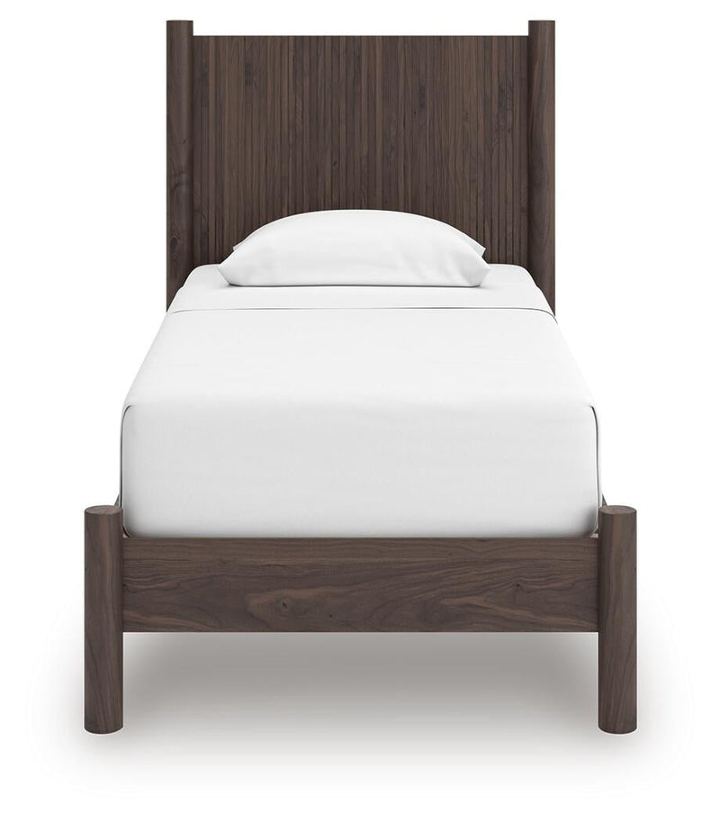 Cadmori Twin Panel Platform Bed, Dresser, Mirror, Chest and Nightstand