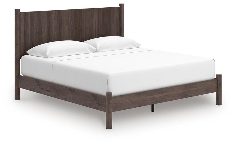 Cadmori King Panel Platform Bed, Dresser, Mirror, Chest and Nightstand