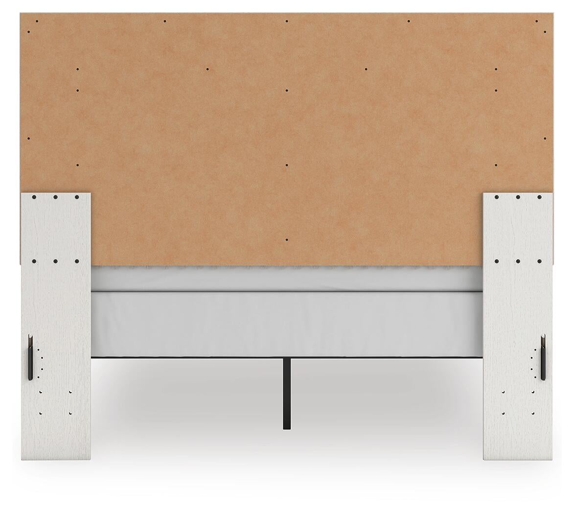 Zuraleus Queen Upholstered Panel Bed, Dresser, Mirror and Nightstand