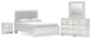 Zuraleus Queen Upholstered Panel Bed, Dresser, Mirror and Nightstand