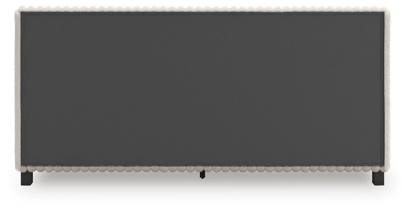 Birmonton King Upholstered Bed, Dresser, Mirror, Chest and Nightstand