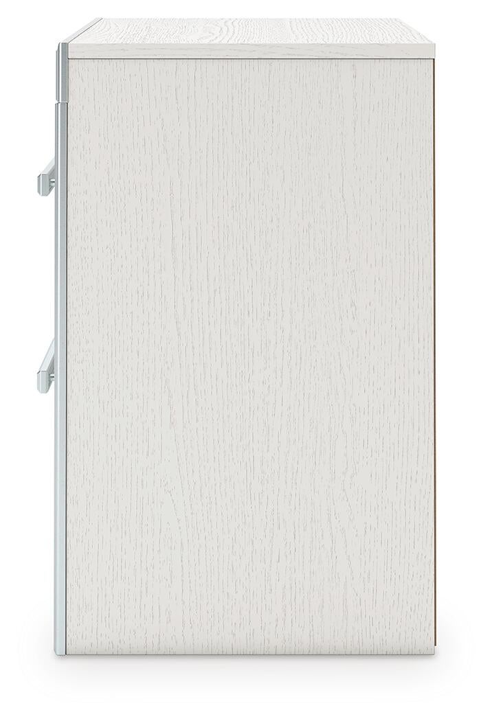 Birmonton King Upholstered Bed, Dresser, Mirror, Chest and Nightstand