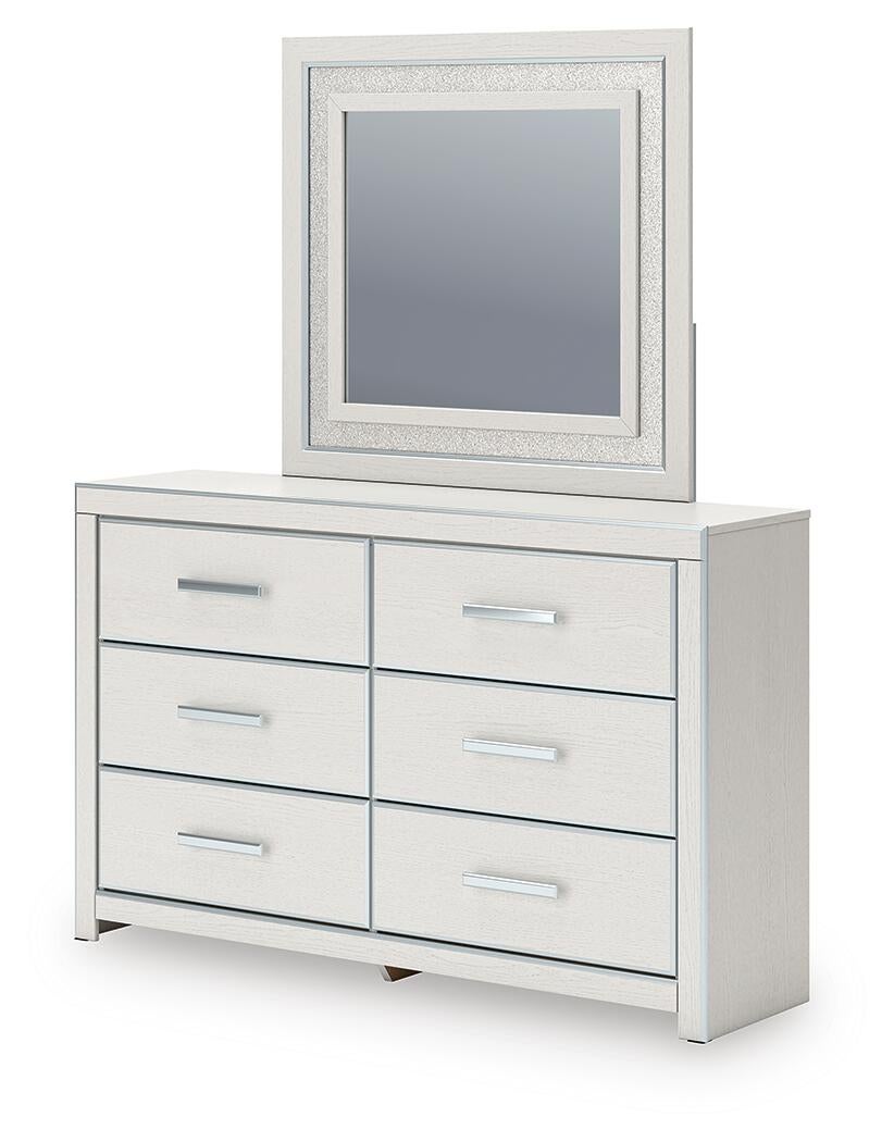 Zuraleus King Upholstered Bed, Dresser, Mirror and Nightstand