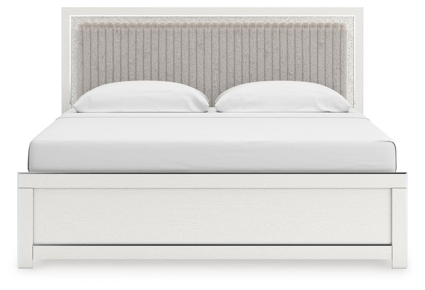 Zuraleus King Upholstered Panel Bed, Dresser, Mirror, Chest and Nightstand