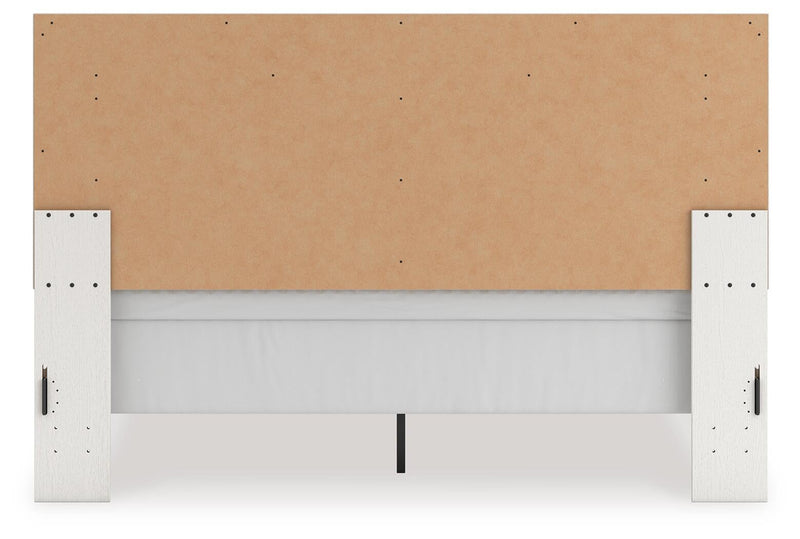 Birmonton King Upholstered Panel Bed, Dresser, Mirror and Nightstand