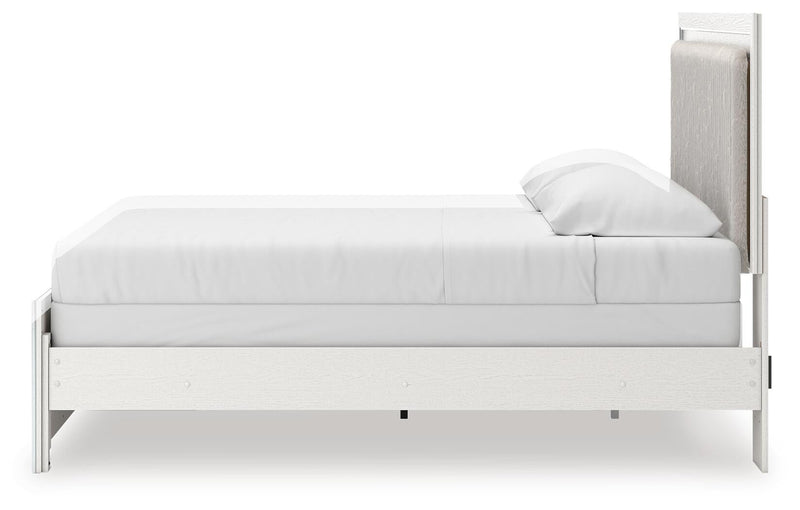 Birmonton King Upholstered Panel Bed, Dresser and Mirror