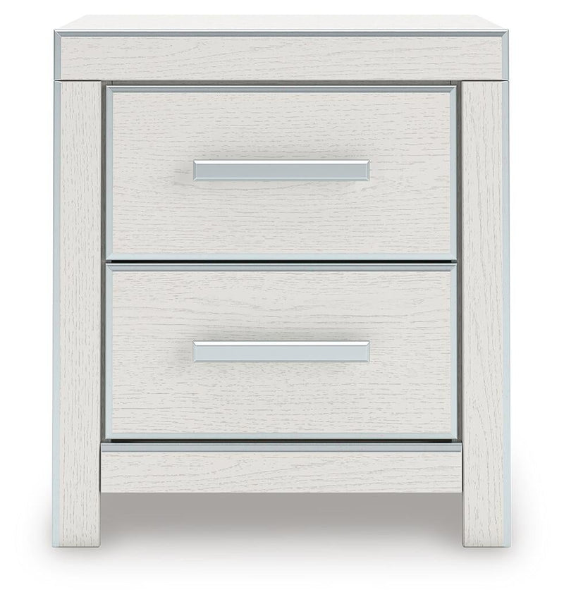 Birmonton King Upholstered Panel Platform Storage Bed, Dresser, Mirror and Nightstand