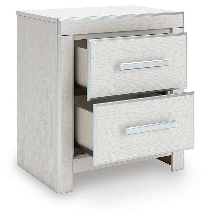 Birmonton King Upholstered Panel Platform Storage Bed, Dresser, Mirror, Chest and Nightstand