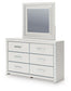 Zuraleus Queen Upholstered Panel Platform Storage Bed, Dresser, Mirror, Chest and Nightstand